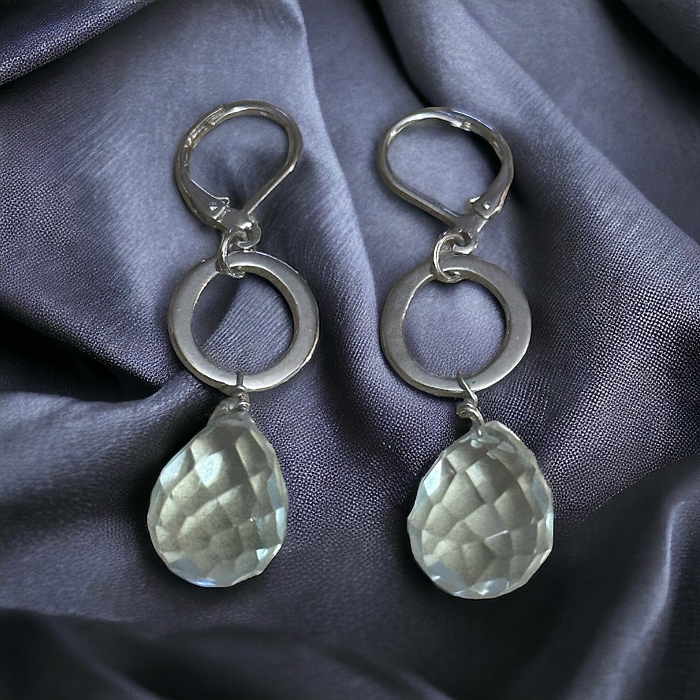 Belle de Jour faceted crystal drop earrings